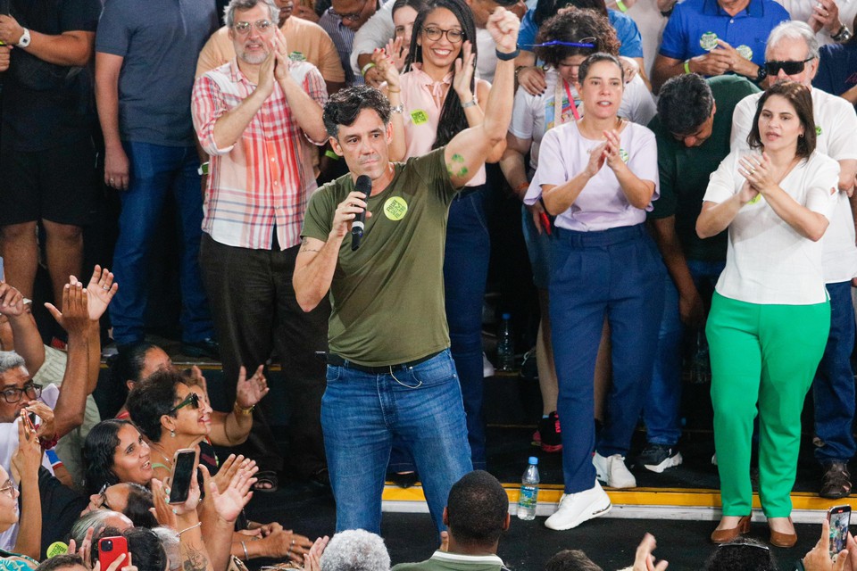 Daniel Coelho em sua conveno partidria  (Foto: Marina Torres/DP Foto)