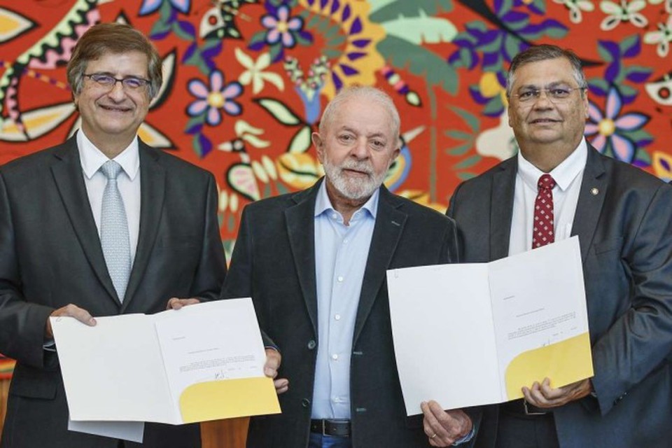 Presidente da Repblica, Luiz Incio Lula da Silva, durante cerimnia de indicaes de Flvio Dino ao cargo de ministro do Supremo Tribunal Federal e de Paulo Gonet ao cargo de procurador-geral da Repblica, no Palcio da Alvorada (Crdito: Ricardo Stuckert / PR)
