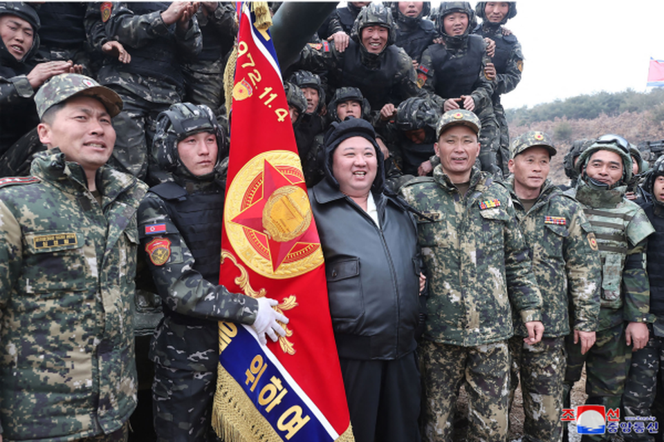 A Coreia do Norte elevou o tom beligerante contra a Coreia do Sul (Crdito: STR / KCNA VIA KNS / AFP)