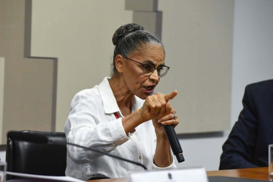 Ministra Marina Silva na CPI das ONGs (Crédito: Roque de Sá/Agência Senado)