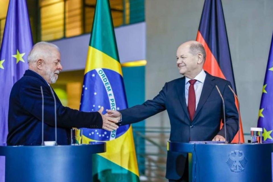 Presidente Lula e o chanceler Olaf Scholz (foto: Ricardo Stuckert / PR)