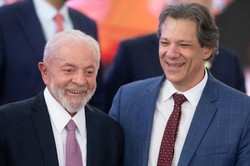 Presidente Luiz Incio Lula da Silva e o ministro da Fazenda, Fernando Haddad