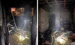 Incndio de grandes propores destruiu apartamento no bairro Lourdes, em Belo Horizonte