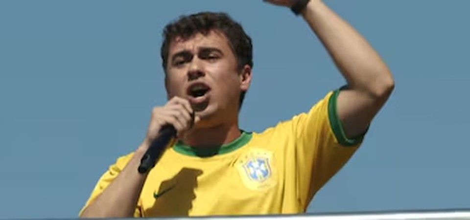 Deputado federal Nikolas Ferreira discursou em ato bolsonarista em Copacabana (Reproduo/Youtube)