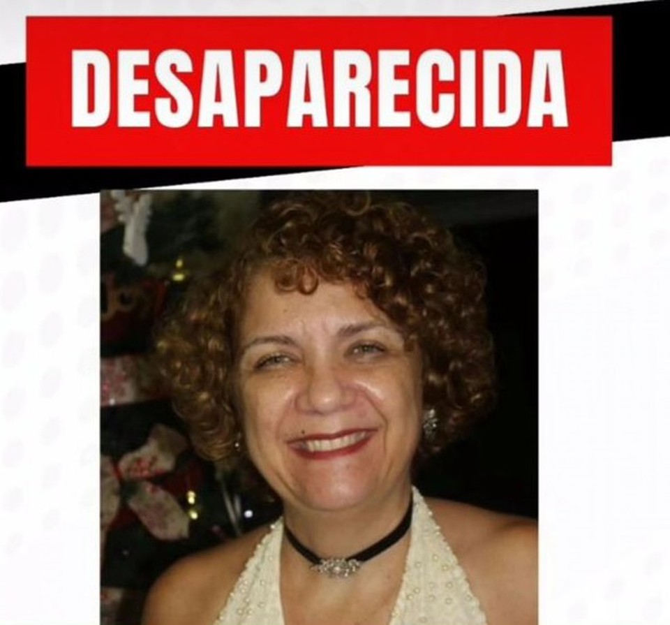 Cartaz mostra foto de danioela, professora que está desaparecida (Foto: Divulgação ) Cartaz mostra foto de danioela, professora que está desaparecida (Foto: Divulgação )