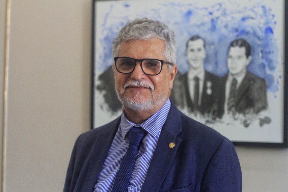 Luiz Carlos de Barros Figueirdo na presidncia do TJPE, exerccio que comeou em 2022.
 (Foto: Romulo Chico/ Esp Foto DP)