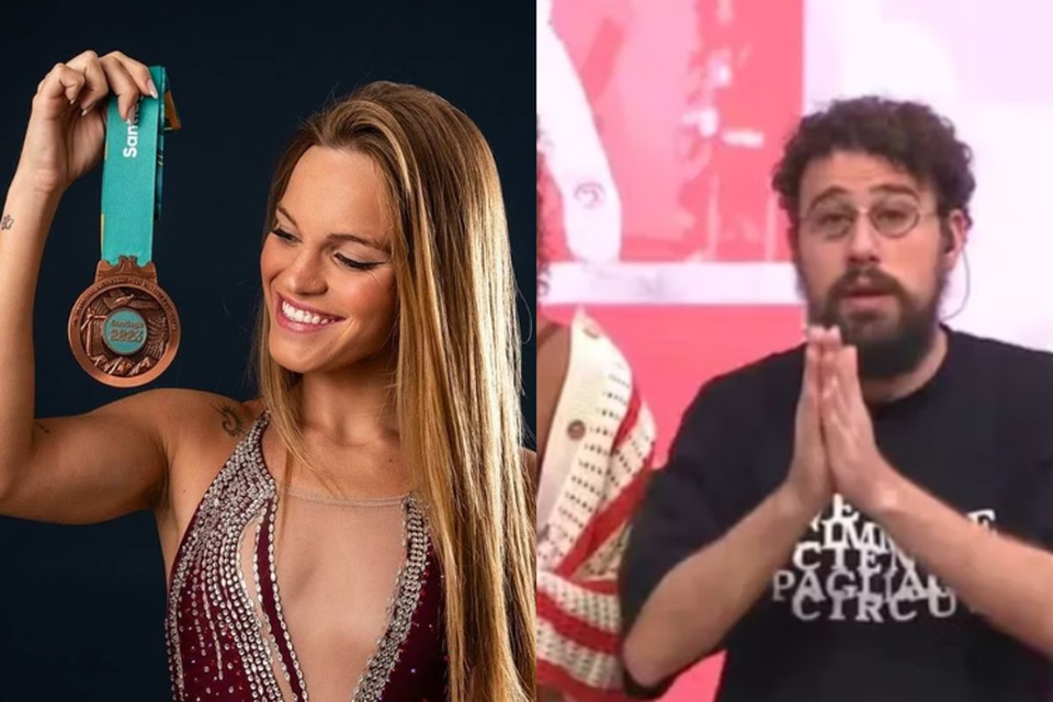 A atleta Gabi Regly e Beltro (Crdito: Reproduo / Redes Sociais)