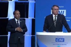 No CNI, Bolsonaro diz que pretende recriar Ministério de Indústria e Comércio (Foto: Reprodução/YouTube)