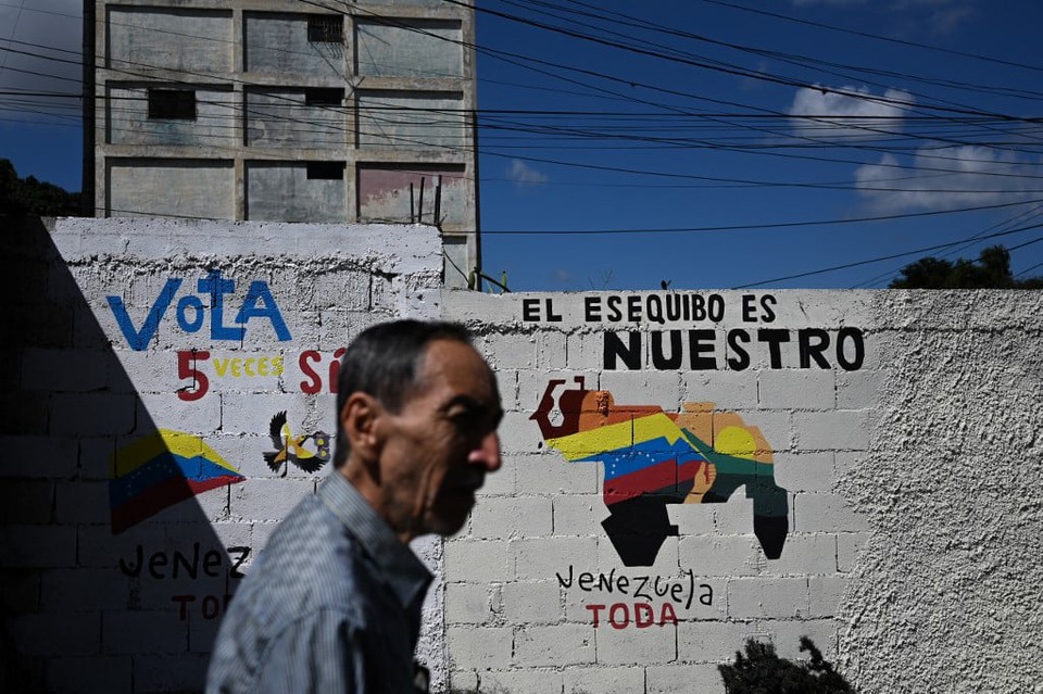 Venezuelanos reivindicam 75% de territrio guians (foto: Federico PARRA / AFP)