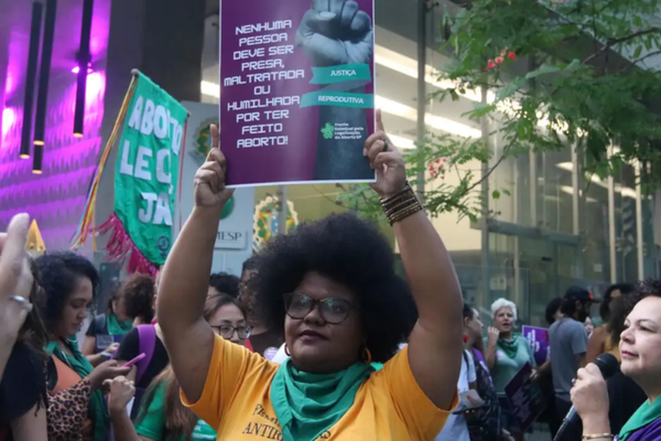 Ato em defesa dos servios de aborto legal em frente ao Conselho Regional de Medicina do Estado de So Paulo - Cremesp
 (Crdito: Rovena Rosa/Agncia Brasil)