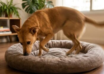 Adestradores explicam por que alguns cães giram antes de deitar