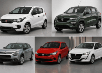 5 carros manuais mais baratos do país em 2026