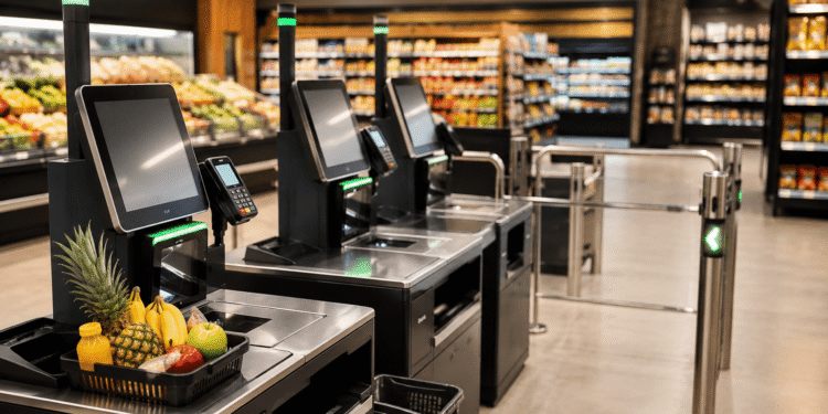 Supermercados adotam nova forma de atendimento sem operadores de caixa