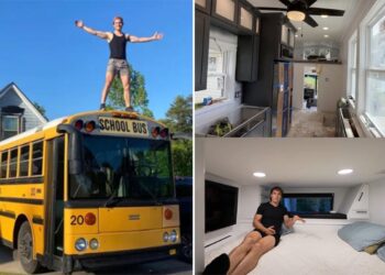 Homem comprou antigo ônibus escolar
