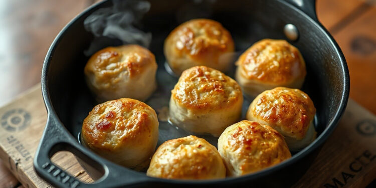 Faça pão queijo frigideira poucos
