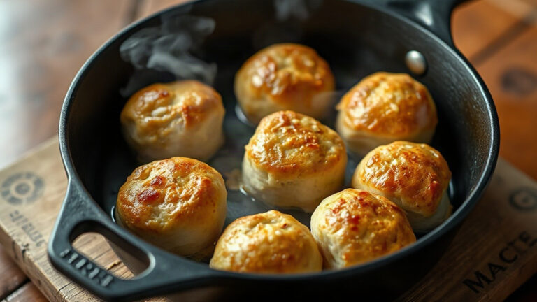Faça pão queijo frigideira poucos