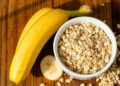 Misture banana aveia faça lanche