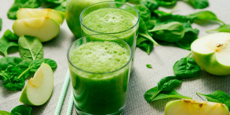 Suco verde café manhã veja