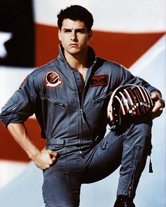 Imagem de Tom Cruise em Top Gun - Ases Indomveis, filmado em 1986 e distribudo pela Paramount Pictures - 