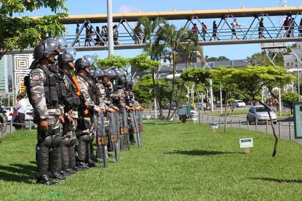 Hoje  dia de Brasil X Itlia, na Fonte Nova, em Salvador. A cidade est tranquila. Nos arredores da Fonte Nova a segurana dos torcedores est garantida.  Foto: Paulo Paiva/DP/D.A Press - 