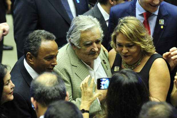 O presidente do Uruguai, Jos Mujica,  um dos lderes mundiais que participa da solenidade de posse no Congresso. Foto: Laycer Tomaz/Cmara dos Deputados