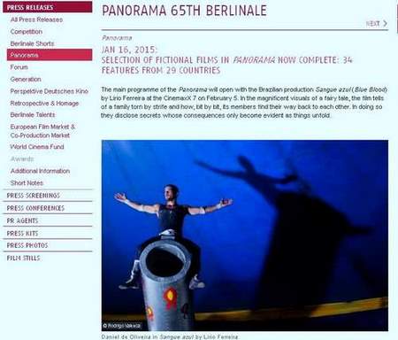 Filme ganhou destaque no site oficial do festival. Foto: Berlinale.de/ Reproduo