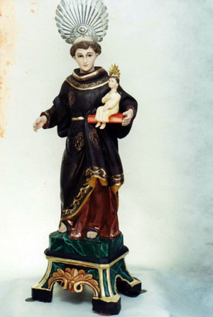 Santo Antnio foi furtado da capela do distrito de Zito Soares, em Santa Cruz do Escalvado. Foto: Parquia de Santa Cruz/Divulgao