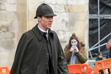 Benedict Cumberbatch como Sherlock Holmes. Crdito: Twitter/Reproduo