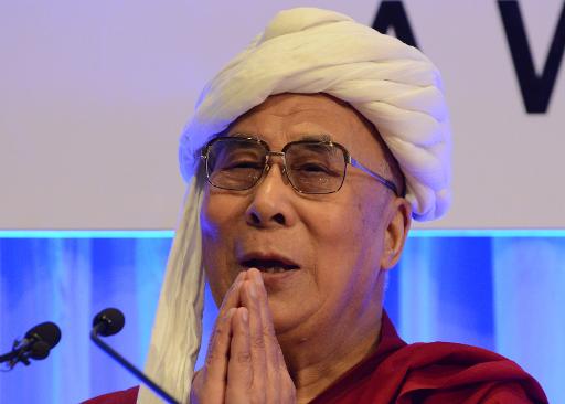O lder espiritual tibetano e Prmio Nobel da Paz, Dalai Lama. Foto: AFP/Arquivos Sam Panthaky 