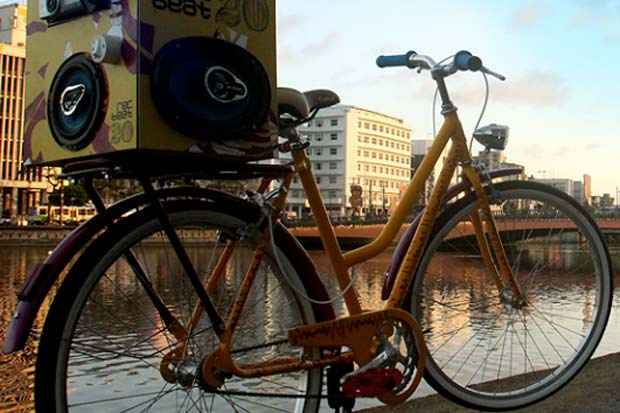 Rádio Bike é um projeto elaborado pelo Festival Rec-Beat. Foto: Divulgação. Rádio Bike é um projeto elaborado pelo Festival Rec-Beat. Foto: Divulgação.