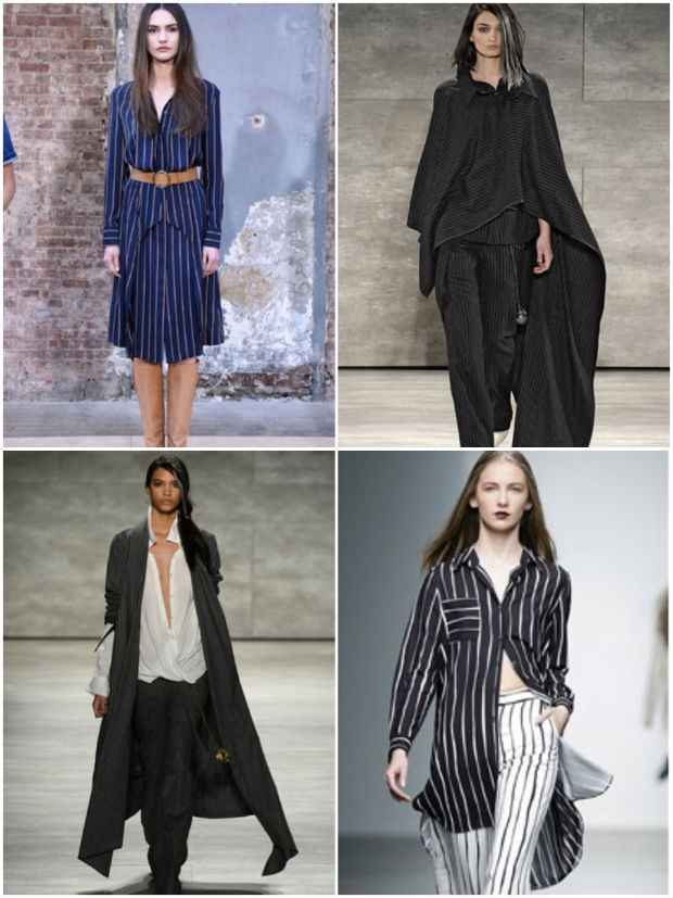 As listras estão entre as principais apostas. Foto: mbfashionweek.com/new-york/Reprodução As listras estão entre as principais apostas. Foto: mbfashionweek.com/new-york/Reprodução