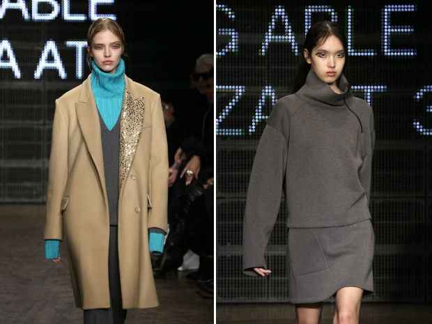Peças em tamanho maior denotam conforto e autoconfiança. Foto: mbfashionweek.com/new-york/Reprodução Peças em tamanho maior denotam conforto e autoconfiança. Foto: mbfashionweek.com/new-york/Reprodução