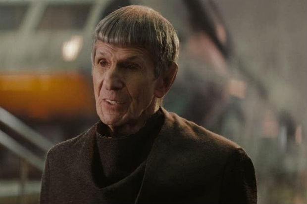 Leonard Nimoy como Spock em "Alm da escurido: Star trek". Crdito: Paramount Pictures/Divulgao