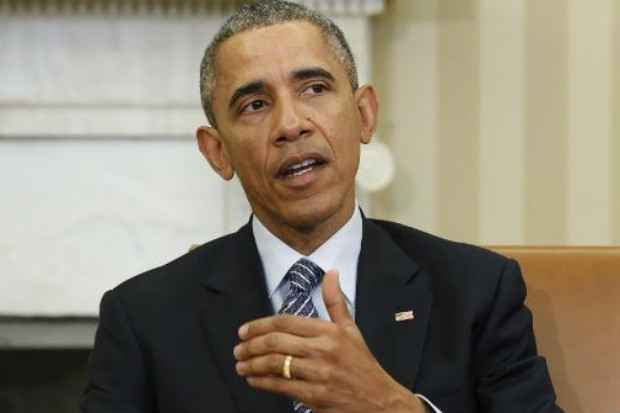 O presidente americano Barack Obama, na Casa Branca, em Washington, DC, no dia 27 de fevereiro de 2015 (AFP YURI GRIPAS )