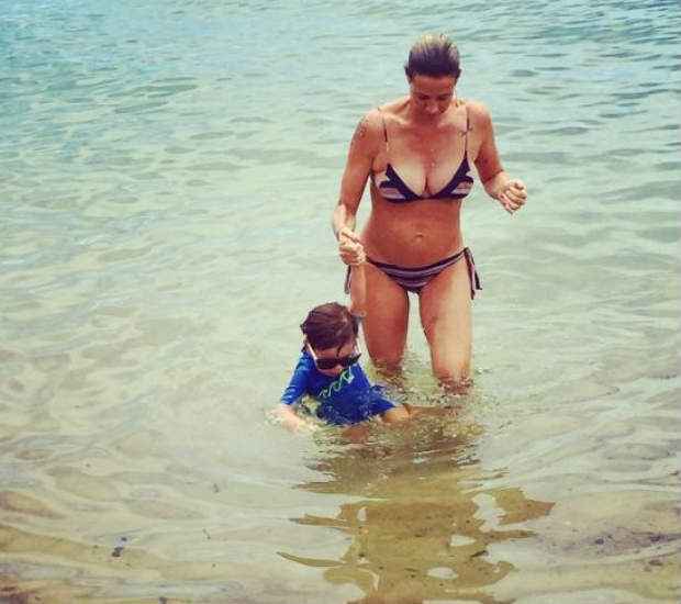 A atriz Luana Piovani e seu filho, Dom. Crdito: Reproduo/Instagram