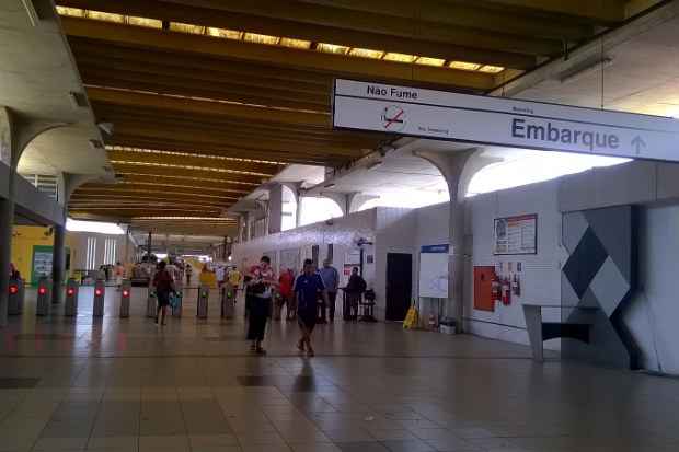 Estao Central do Metr, passageiros voltaram a embarcar nas plataformas. Foto: Thas Arruda/DP/D.A.Press