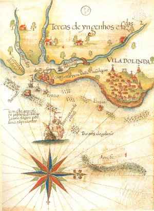Mapa do Recife feito pelo cartgrafo Lus Teixeira (foto: Reproduo)