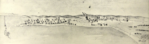 Prospecto do Recife feito pelo jesuta Jos Caetano em 1759. Clique na imagem para ver detalhes