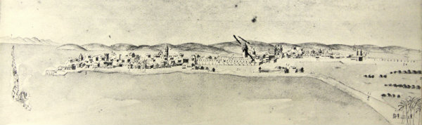 Prospecto do Recife feito pelo jesuta Jos Caetano em 1759. Clique na imagem para ver detalhes