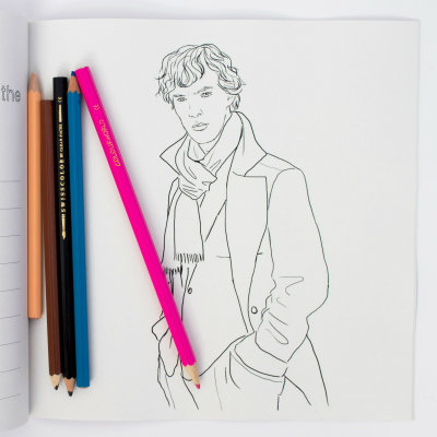 Benedict Cumberbatch para colorir, desenhado por Mel Elliot