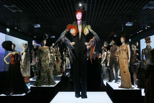 Vestidos de Gaultier na exposio de Paris. Foto: Patrick Kovarik/AFP Photo
