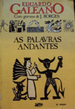 Capa do livro "As palavras andantes", com ilustrao de J. Borges. Crdito: Skoob/Reproduo