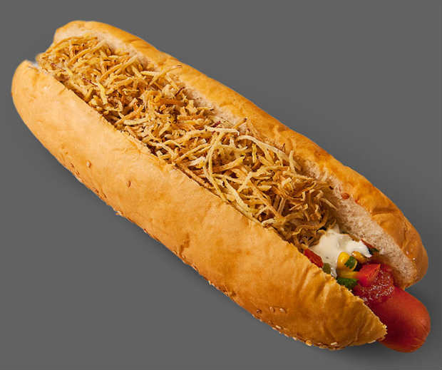 Hotdog no pão de forma