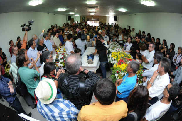 Corpo do msico foi velado na Cmara dos Vereadores. Foto: Victor Vargas/Reproduo