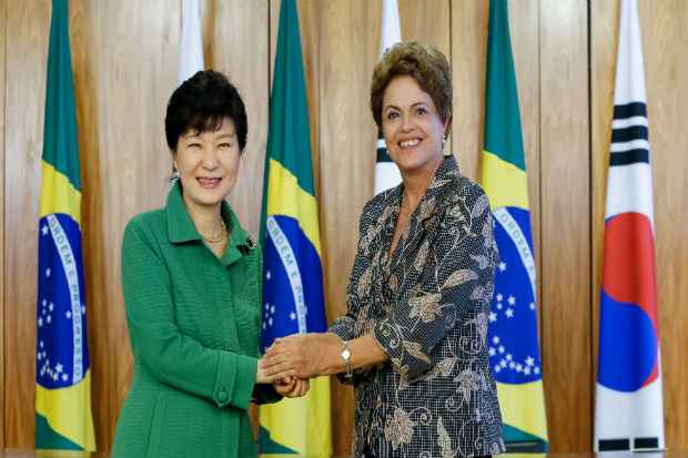 A presidenta Dilma Rousseff e a presidenta da Coreia do Sul, Park Geun-hye. Foto: Roberto Stuckert Filho/PR