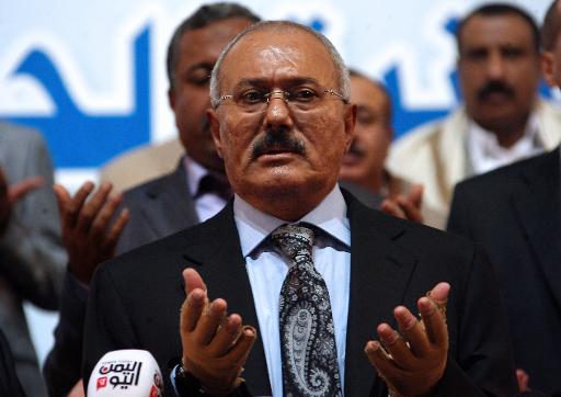 O ex-presidente do Imen Ali Abdallah Saleh participa de cerimnia, em Sanaa, no dia 3 de setembro de 2012. Foto: AFP/Arquivos Mohammed Huwais 