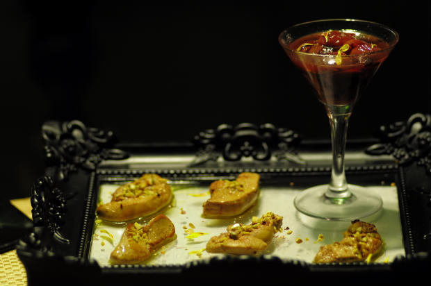 Foie Gras com Pistache e ingredientes sofisticados. Foto: Joo Velozo/ Esp. DP/ D. A Press