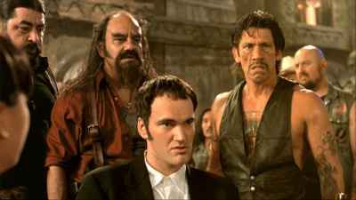 Cheech Marin, Quentin Tarantino e Danny Trejo em Um drink no Inferno (Imagem Filmes/ Divulgao)
