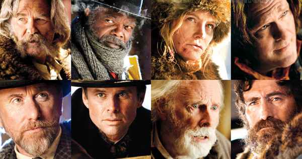 Elenco de "The Hateful Eight" ter nomes como Kurt Russell e Samuel L. Jackson. Crdito: Entertainment Weekly/Reproduo