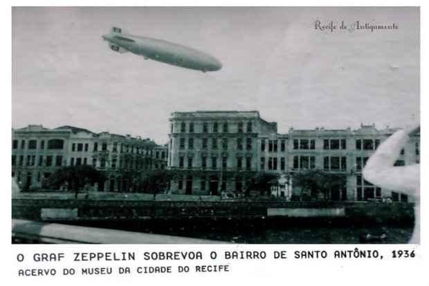 Graf Zeppelin em 1930. (Foto: Reproduo/Recife de Antigamente)